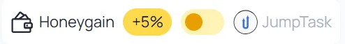 Interruptor del panel de Honeygain: modo Honeygain con +5 % o modo JumpTask